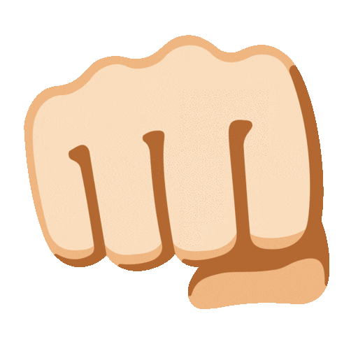 Oncoming Fist: Light Skin Tone