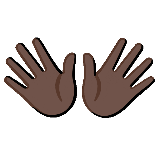 Open Hands: Dark Skin Tone