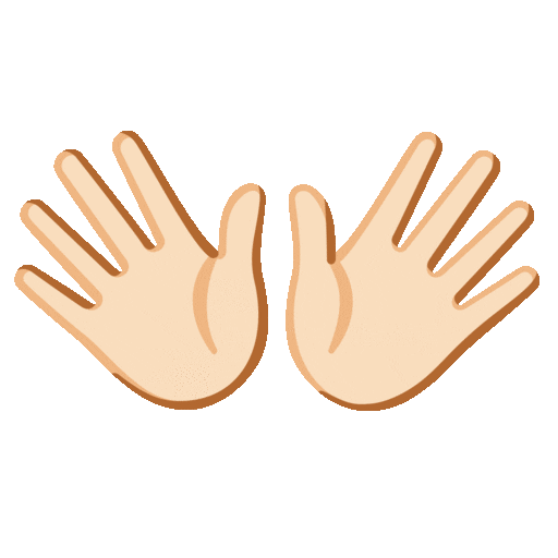 Open Hands: Light Skin Tone