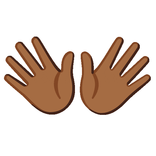 Open Hands: Medium-Dark Skin Tone