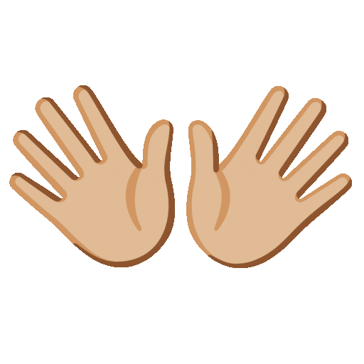 Open Hands: Medium-Light Skin Tone
