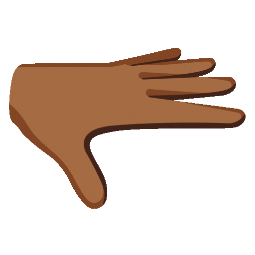 Palm Down Hand: Medium-Dark Skin Tone