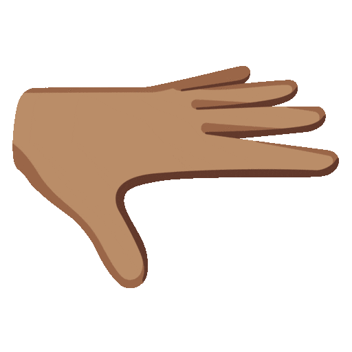 Palm Down Hand: Medium Skin Tone