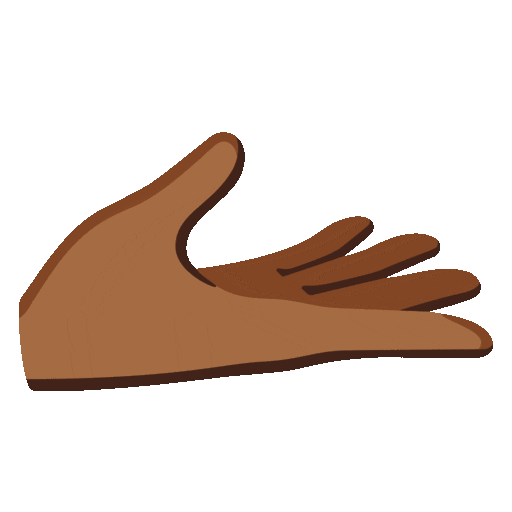 Palm Up Hand: Medium-Dark Skin Tone