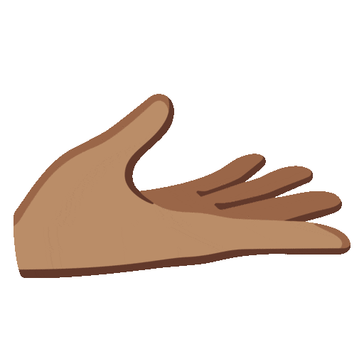 Palm Up Hand: Medium Skin Tone