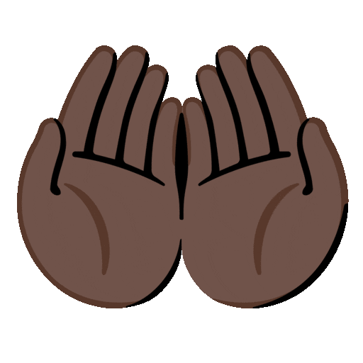 Palms Up Together: Dark Skin Tone