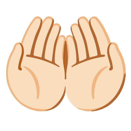 Palms Up Together: Light Skin Tone