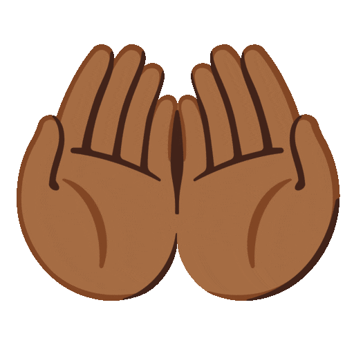 Palms Up Together: Medium-Dark Skin Tone