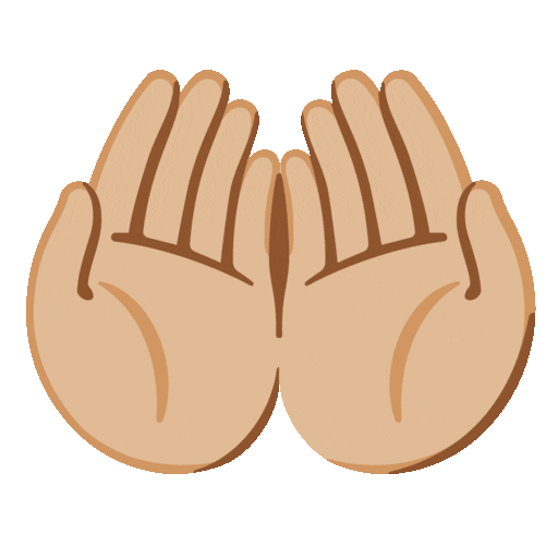 Palms Up Together: Medium-Light Skin Tone