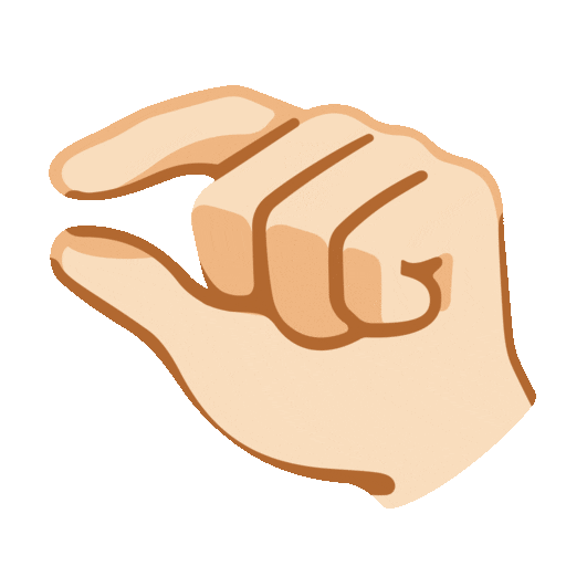 Pinching Hand: Light Skin Tone