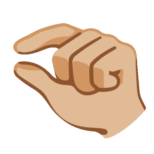 Pinching Hand: Medium-Light Skin Tone