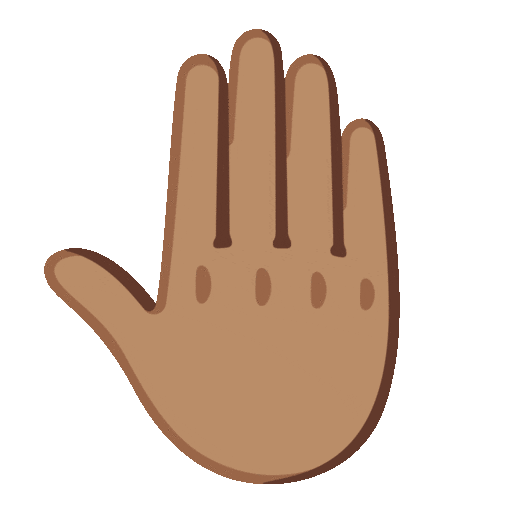 Raised Back of Hand: Medium Skin Tone