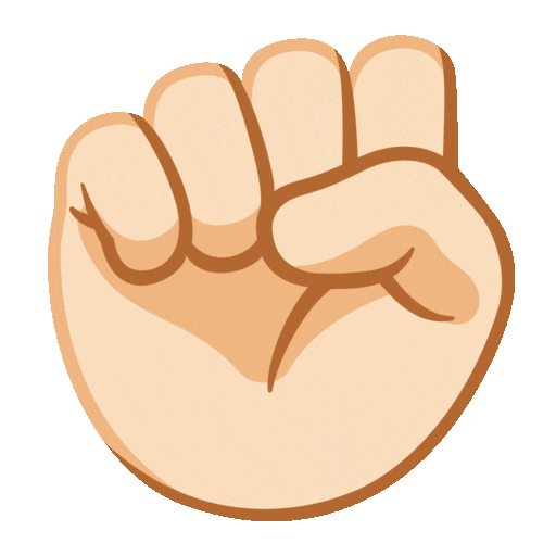 Raised Fist: Light Skin Tone