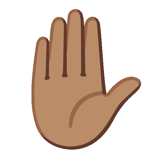 Raised Hand: Medium Skin Tone