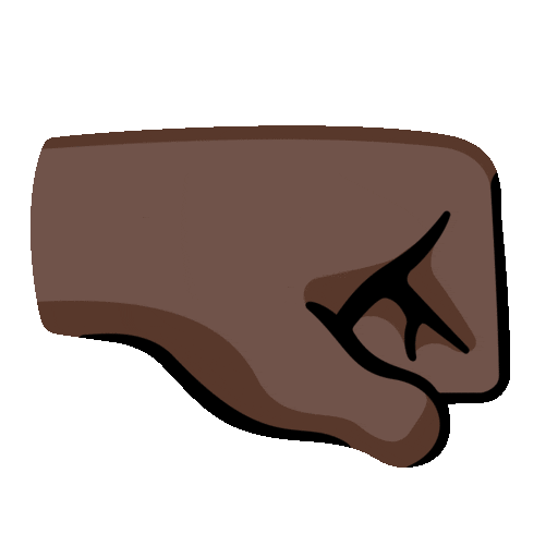 Right-Facing Fist: Dark Skin Tone