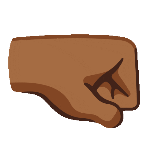 Right-Facing Fist: Medium-Dark Skin Tone