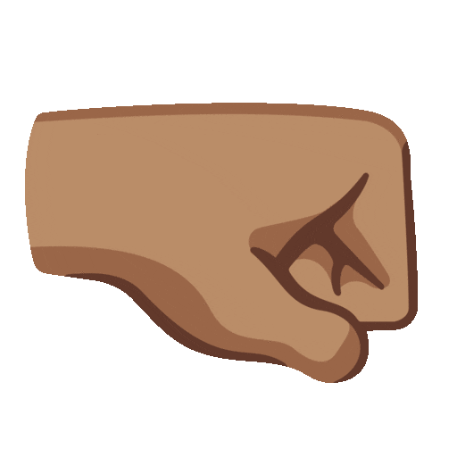 Right-Facing Fist: Medium Skin Tone