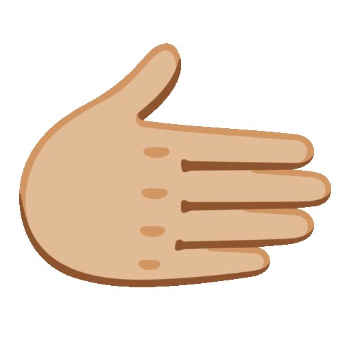Rightwards Hand: Medium-Light Skin Tone
