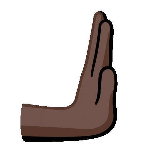 Rightwards Pushing Hand: Dark Skin Tone