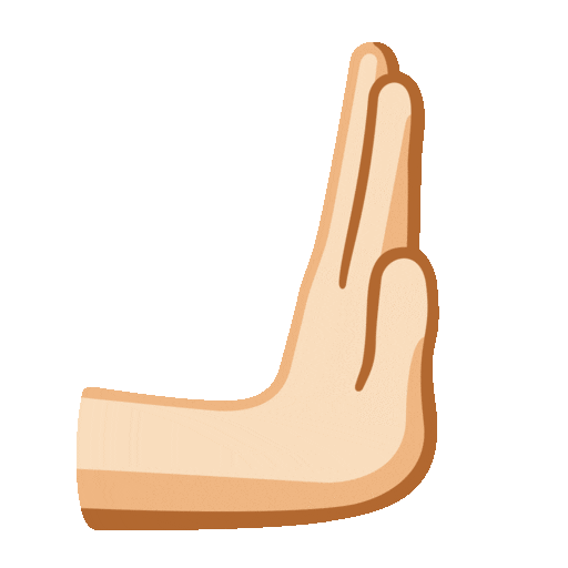 Rightwards Pushing Hand: Light Skin Tone
