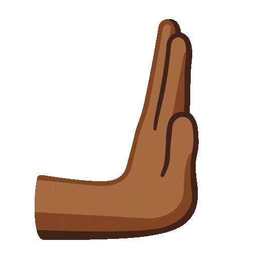 Rightwards Pushing Hand: Medium-Dark Skin Tone