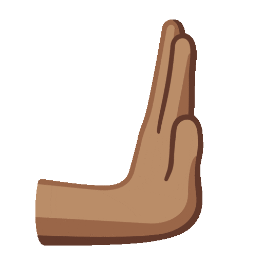 Rightwards Pushing Hand: Medium Skin Tone