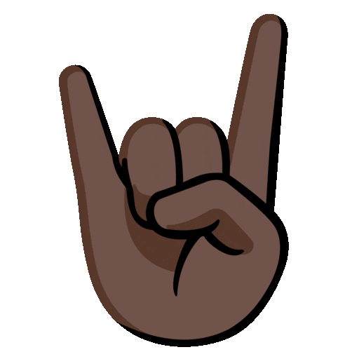 Sign of the Horns: Dark Skin Tone