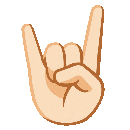 Sign of the Horns: Light Skin Tone