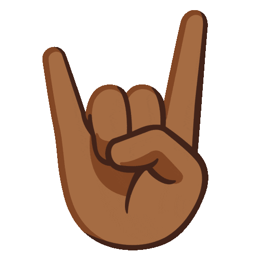 Sign of the Horns: Medium-Dark Skin Tone