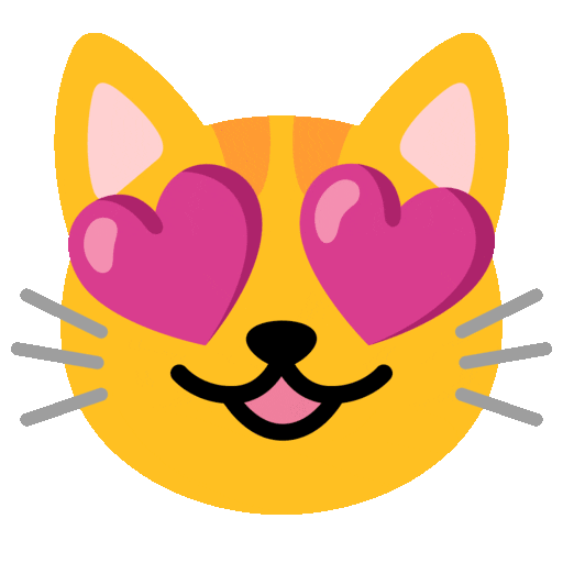 Smiling Cat with Heart-Eyes