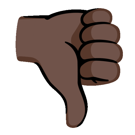 Thumbs Down: Dark Skin Tone