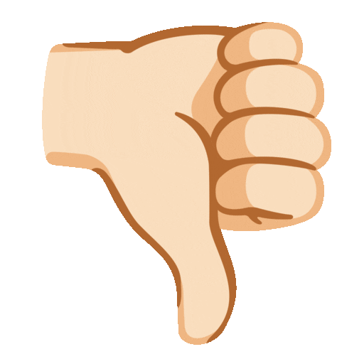 Thumbs Down: Light Skin Tone