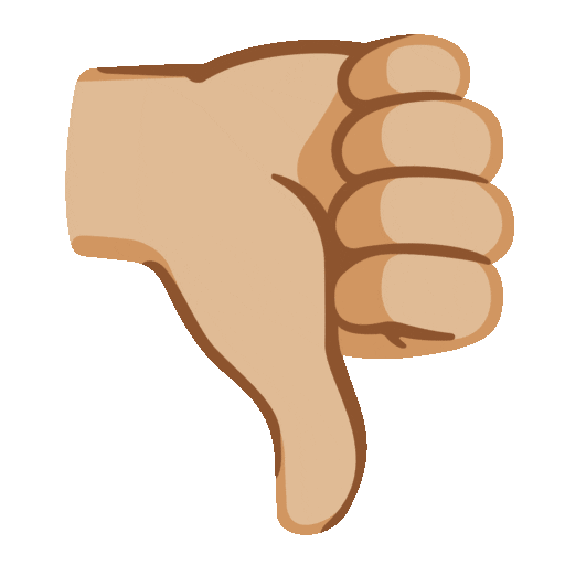 Thumbs Down: Medium-Light Skin Tone
