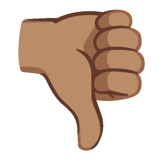 Thumbs Down: Medium Skin Tone