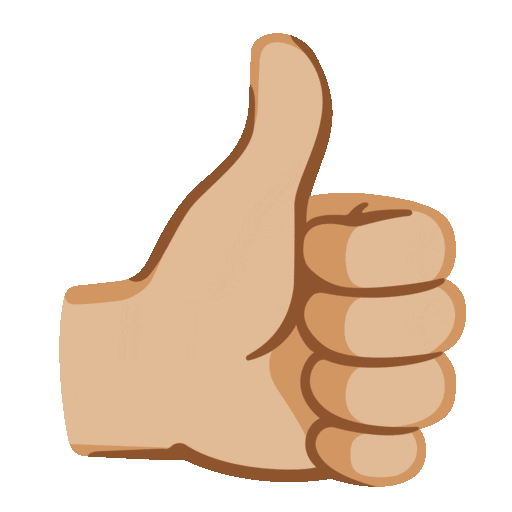 Thumbs Up: Medium-Light Skin Tone