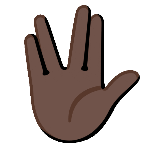Vulcan Salute: Dark Skin Tone