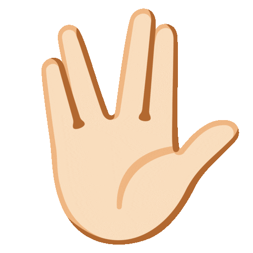 Vulcan Salute: Light Skin Tone