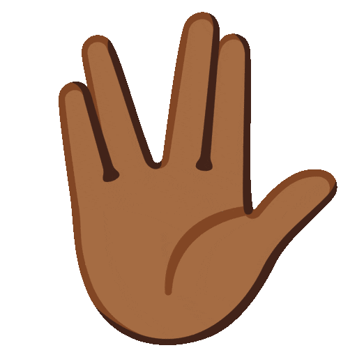 Vulcan Salute: Medium-Dark Skin Tone