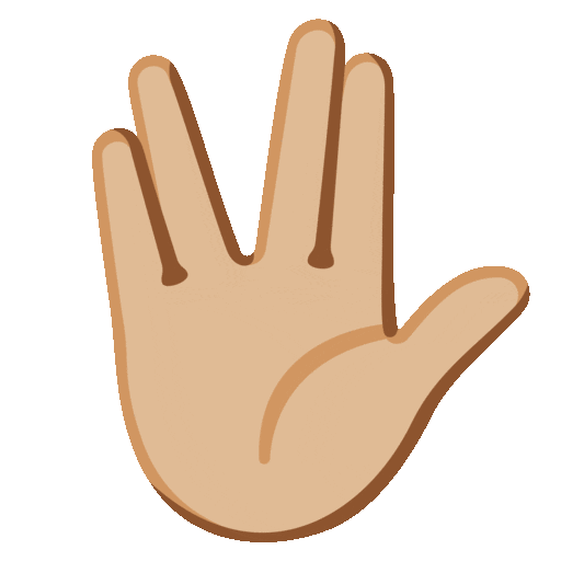 Vulcan Salute: Medium-Light Skin Tone