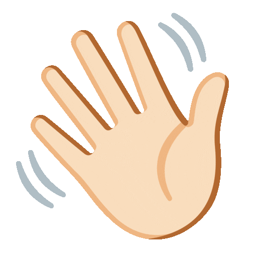 Waving Hand: Light Skin Tone