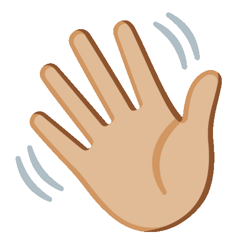 Waving Hand: Medium-Light Skin Tone
