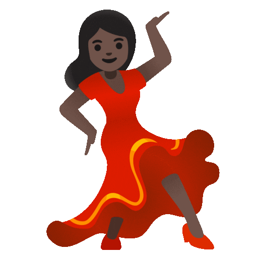Woman Dancing: Dark Skin Tone