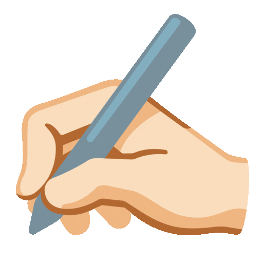 Writing Hand: Light Skin Tone