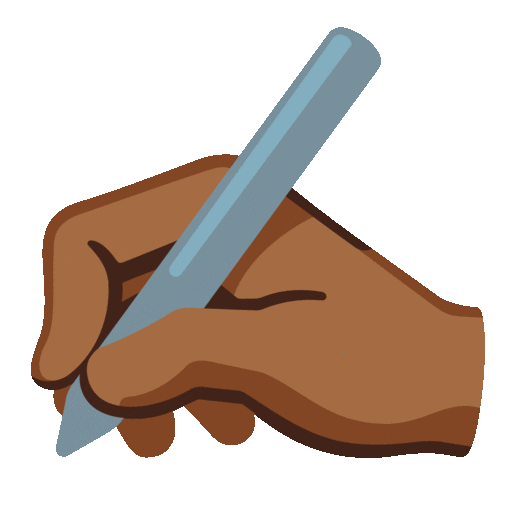 Writing Hand: Medium-Dark Skin Tone