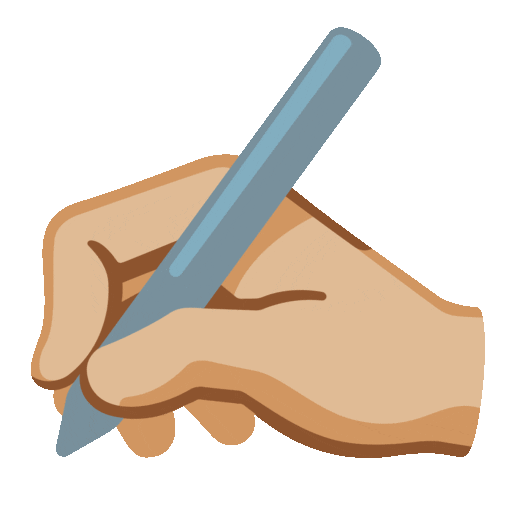 Writing Hand: Medium-Light Skin Tone