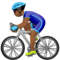 Homem Ciclista: Tom de Pele Médio-Escuro