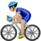 Homem Ciclista: Tom de Pele Médio-Claro