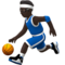 Homem Jogando Basquete: Tom de Pele Escuro