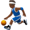 Homem Jogando Basquete: Tom de Pele Médio-Escuro