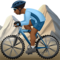 Homem Fazendo Mountain Bike: Tom de Pele Médio-Escuro